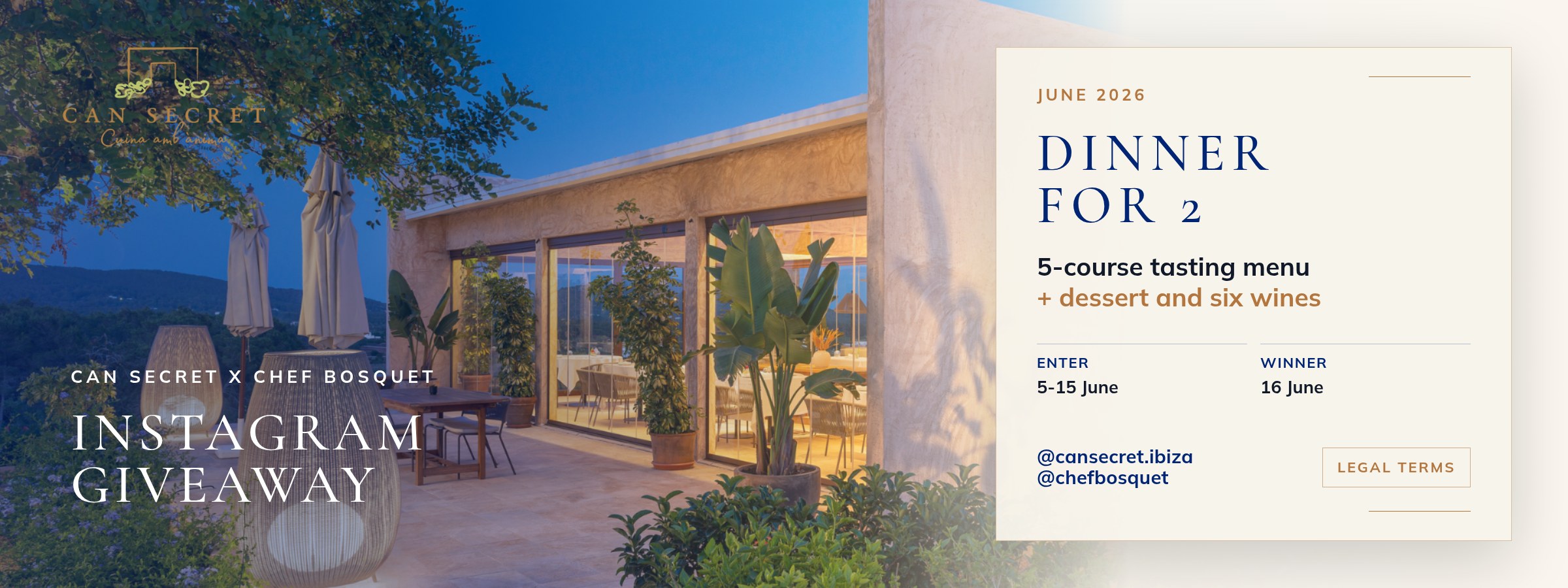 Can Secret x Chef Bosquet Instagram giveaway banner